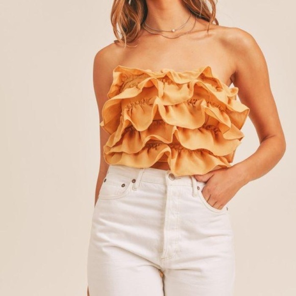 Multi Ruffle Layer Corset Top - Picture 1 of 7